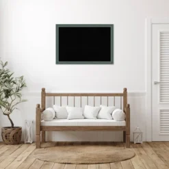 39"x27" Upcycled Wood Frame Black Cork Board Teal/Gray - Amanti Art -Home Furniture GUEST 81c9d7c7 a903 4558 889b 82627ec98e3e