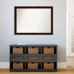42" X 31" Non-Beveled Corded Bronze Wall Mirror - Amanti Art -Home Furniture GUEST 8248112c f13f 4dfb a463 e49ba7bf0296