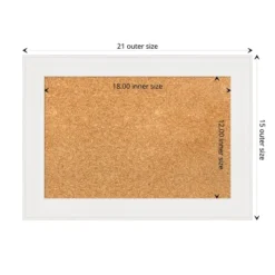 Amanti Art Vanity White Narrow Framed Corkboard, Natural Cork -Home Furniture GUEST 829eea9a 9131 4d46 8850 9e7fe756bf3f