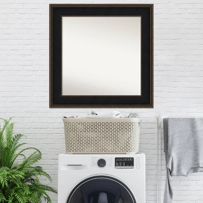 34" X 34" Non-Beveled Mezzanine Wood Bathroom Wall Mirror Espresso Brown - Amanti Art 7 34" X 34" Non-Beveled Mezzanine Wood Bathroom Wall Mirror Espresso Brown - Amanti Art - Image 5