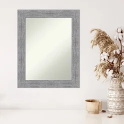 23" X 29" Non-Beveled Bark Rustic Gray Wall Mirror - Amanti Art -Home Furniture GUEST 82edf6af 12c5 453a b7f3 20199fbf0f38