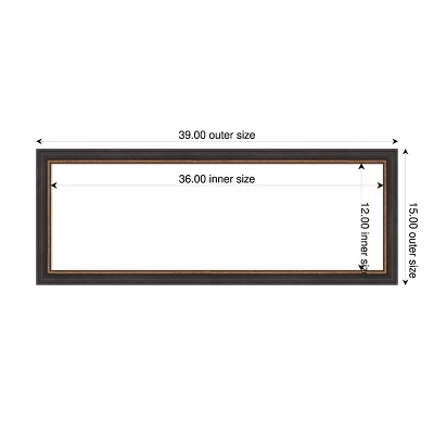 Amanti Art 15"x39" Ashton Black Framed Magnetic Dry Erase Board 5 Amanti Art 15"x39" Ashton Black Framed Magnetic Dry Erase Board - Image 3