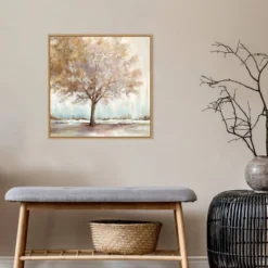 22" X 22" Infinite Peace By Eva Watts Framed Canvas Wall Art Light Brown - Amanti Art -Home Furniture GUEST 83ab2bee fb89 4bfd ad17 8bcf4219cc5f