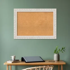 42"x30" Opera Wood Frame Natural Cork Board Off-White - Amanti Art: Wall Mount, Bulletin Board, Custom Framed -Home Furniture GUEST 83dd3412 4249 4147 9a17 79a3d4fe66d1