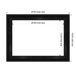 Amanti Art Grand Black Narrow Framed Dry Erase Magnetic Board -Home Furniture GUEST 85097792 69f3 452a bd2a dc4374dba921