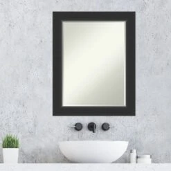 Amanti Art Corvino Petite Bevel Wood Bathroom Wall Mirror -Home Furniture GUEST 85240c0f 244f 45d3 9fc5 216898f1e2d7