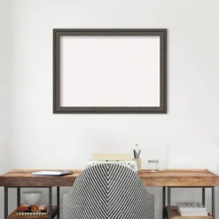 31"x23" Upcycled Wood Frame White Cork Board Brown/Gray - Amanti Art -Home Furniture GUEST 85335655 0c8e 4514 bc7b af2a023a2475