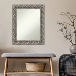 24" X 30" Non-Beveled Silver Luxor Wood Wall Mirror - Amanti Art -Home Furniture GUEST 8626ea76 73a7 4ab3 85a1 aae7635cfd6b