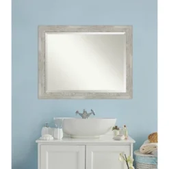 46" X 36" Dove Graywash Framed Bathroom Vanity Wall Mirror - Amanti Art -Home Furniture GUEST 87093678 89bb 4a8b a411 4db5fdeb8cda