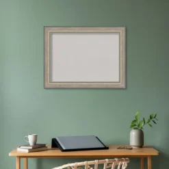 33"x25" Wood Frame Gray Cork Board Fleur Champagne Silver - Amanti Art -Home Furniture GUEST 8725c982 5178 4e59 9147 998e6d859176