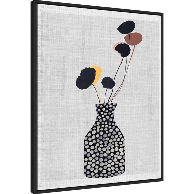 23" X 28" Decorated Vase With Plant II By Melissa Wang Framed Canvas Wall Art Print - Amanti Art 3 23" X 28" Decorated Vase With Plant II By Melissa Wang Framed Canvas Wall Art Print - Amanti Art