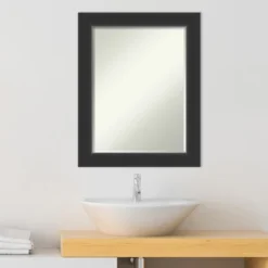 Amanti Art Corvino Petite Bevel Wood Bathroom Wall Mirror -Home Furniture GUEST 87ba0f1c ef41 4919 afd7 07d9583a23a5