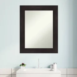 24" X 30" Non-Beveled Furniture Bathroom Wall Mirror Espresso Brown - Amanti Art 16 24" X 30" Non-Beveled Furniture Bathroom Wall Mirror Espresso Brown - Amanti Art -Home Furniture GUEST 885c28f7 fe13 4f04 ae83 cca3d6c11f29