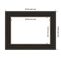 Amanti Art Accent Bronze Framed Dry Erase Magnetic Board 25 X 19 In. -Home Furniture GUEST 88d04a50 c496 4128 a4e1 b0a1860a00e5