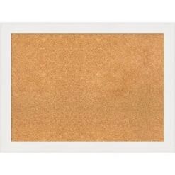 Amanti Art Vanity White Narrow Framed Corkboard, Natural Cork -Home Furniture GUEST 89c45095 0187 4541 a6d1 84d5046e1898