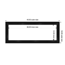 Amanti Art 16"x40" Grand Black Narrow Framed Magnetic Dry Erase Board -Home Furniture GUEST 8bc5fa81 1540 4e69 bed7 71306096a2b5