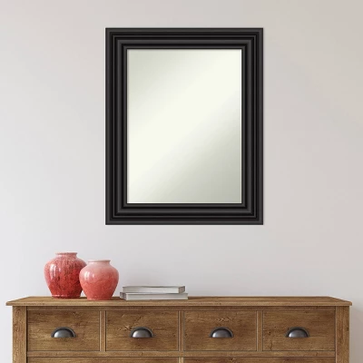 24" X 30" Non-Beveled Colonial Bathroom Wall Mirror Black - Amanti Art 8 24" X 30" Non-Beveled Colonial Bathroom Wall Mirror Black - Amanti Art - Image 6