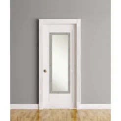 18"x 52" Dove Graywash Framed On The Door Mirror - Amanti Art -Home Furniture GUEST 8ceefde3 9387 4a75 b37d 08490f9673b5