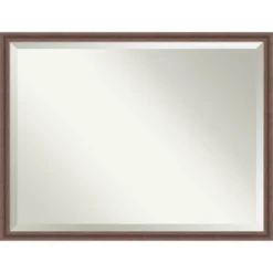 Amanti Art Distressed Rustic Brown Beveled Wood Bathroom Wall Mirror -Home Furniture GUEST 90e8909f f2d9 4b0d 924d 40ee99a595f2