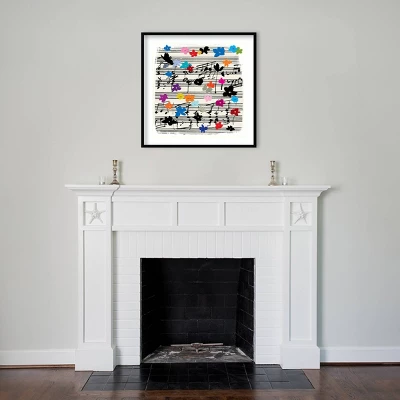 33" X 33" Floral Music Notes By Jenny Frean Wood Framed Wall Art Print - Amanti Art 6 33" X 33" Floral Music Notes By Jenny Frean Wood Framed Wall Art Print - Amanti Art - Image 4