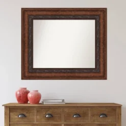 38" X 32" Non-Beveled Decorative Bronze Wall Mirror - Amanti Art 15 38" X 32" Non-Beveled Decorative Bronze Wall Mirror - Amanti Art -Home Furniture GUEST 92740d23 3b8a 48bb 9900 07a2c199c7b6