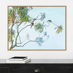 30" X 22" Eucalyptus Tree By Urban Road Framed Canvas Wall Art Light Brown - Amanti Art -Home Furniture GUEST 9277c491 e9ee 4587 838f 7affd1189790