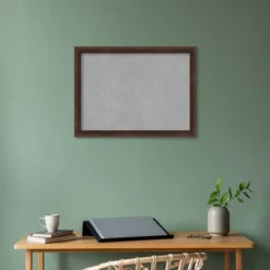 31"x23" Narrow Framed Magnetic Board Warm Walnut - Amanti Art: Metal, Wall Mount, Office Decor -Home Furniture GUEST 92bce99f 8b7e 463d a2d9 c3d11366a76b
