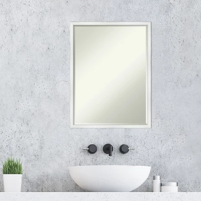 Amanti Art Breeze Distressed White Petite Bevel Wood Bathroom Wall Mirror 25 X 19 In. 6 Amanti Art Breeze Distressed White Petite Bevel Wood Bathroom Wall Mirror 25 X 19 In. - Image 4