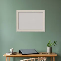 32"x24" Cottage Wood Frame Gray Cork Board White/Silver - Amanti Art -Home Furniture GUEST 946a754a 305f 47be b5a9 3b34cad11f72