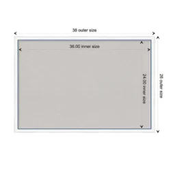 Amanti Art 38"x26" Morgan Wood Frame Gray Cork Board White/Blue - : Wall Mounted Bulletin Board, Custom Framed, Organizational Tool -Home Furniture GUEST 95e9d8b4 37a5 4417 b702 c36e64aa5ef5