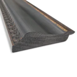 24" X 30" Non-Beveled Thomas Black Bronze Bathroom Wall Mirror - Amanti Art