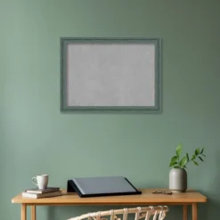 31"x23" Upcycled Framed Magnetic Board Teal/Gray - Amanti Art: Wall Mount, Metal, Office/Home Use -Home Furniture GUEST 9669f1c3 b938 4746 93ad cac2dff5d79a