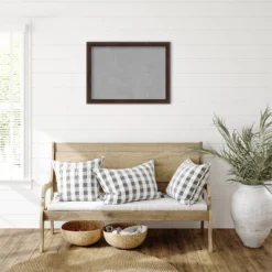 31"x23" Narrow Framed Magnetic Board Warm Walnut - Amanti Art: Metal, Wall Mount, Office Decor -Home Furniture GUEST 96fd4873 f9cb 4aba 800e 7521fcff77a4