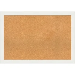 Amanti Art Vanity White Narrow Framed Corkboard, Natural Cork -Home Furniture GUEST 97030eee 84a6 4a7f 99be 8f64d6b3298d