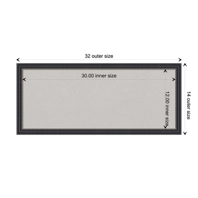 Amanti Art 32"x14" Stylish Wood Frame Gray Cork Board Black - : Wall Mounted Bulletin Board, Custom Framed, Home Organization 11 Amanti Art 32"x14" Stylish Wood Frame Gray Cork Board Black - : Wall Mounted Bulletin Board, Custom Framed, Home Organization - Image 9