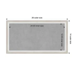 26"x14" Two Tone Framed Magnetic Board Silver - Amanti Art: Real Wood, Steel, Wall Mount, Home & Office 20 26"x14" Two Tone Framed Magnetic Board Silver - Amanti Art: Real Wood, Steel, Wall Mount, Home & Office -Home Furniture GUEST 9776f654 0073 49cf b6f4 779392c2844c