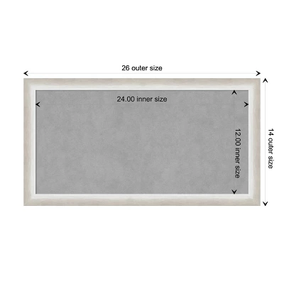 26"x14" Two Tone Framed Magnetic Board Silver - Amanti Art: Real Wood, Steel, Wall Mount, Home & Office 11 26"x14" Two Tone Framed Magnetic Board Silver - Amanti Art: Real Wood, Steel, Wall Mount, Home & Office - Image 9