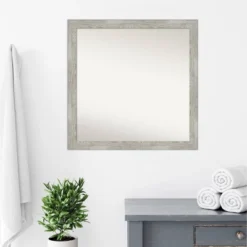 30" X 30" Non-Beveled Dove Narrow Bathroom Wall Mirror Gray Wash - Amanti Art -Home Furniture GUEST 98e00d40 9f57 42a2 8ca1 7d7e052a5392