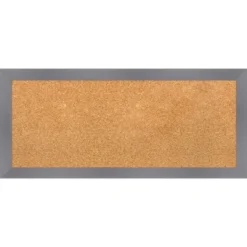 32"x14" Edwin Wood Frame Natural Cork Board Gray - Amanti Art -Home Furniture GUEST 990a57ce 6932 4fd5 8cc1 945dc2532171