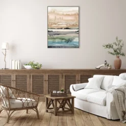 32" X 42" Mesa Horizon Strata II By Grace Popp Framed Canvas Wall Art Print - Amanti Art -Home Furniture GUEST 9a5f0f7e a9a0 42ed a9d3 f4fb31fcb0c4