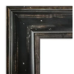 Amanti Art Black Cork Board Wood Framed Rustic Pine Black Bulletin Board 41 In. X 29 In.