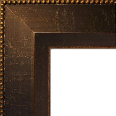 30" X 30" Non-Beveled Signore Bronze Wood Wall Mirror - Amanti Art 4 30" X 30" Non-Beveled Signore Bronze Wood Wall Mirror - Amanti Art - Image 2