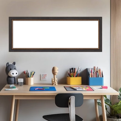 Amanti Art 15"x39" Ashton Black Framed Magnetic Dry Erase Board 9 Amanti Art 15"x39" Ashton Black Framed Magnetic Dry Erase Board - Image 7