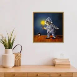 16" X 16" The Night Before Christmas Mouse By Lucia Heffernan Framed Canvas Wall Art - Amanti Art -Home Furniture GUEST 9bb299d7 bf51 4f61 9414 5e4ad34c93c6