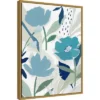 18" X 24" Song Of The Wind I Blue Flowers By Isabelle Z Framed Canvas Wall Art - Amanti Art -Home Furniture GUEST 9bcd68e6 d620 4efe 8bec 3e03e9073be0