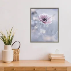 16" X 20" La Reine De Neiges Flower By Fabien Bravin Framed Canvas Wall Art - Amanti Art -Home Furniture GUEST 9c0f7776 db4c 4c95 8b54 243fdb3c154d