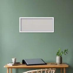 32"x14" Morgan Wood Frame Gray Cork Board White/Blue - Amanti Art -Home Furniture GUEST 9c451394 159c 4cb6 842c 5d04c0060d20