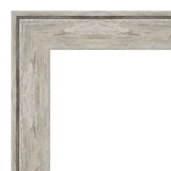 43" X 32" Non-Beveled Crackled Bathroom Wall Mirror Metallic Silver - Amanti Art -Home Furniture GUEST 9ce57542 6426 4295 a860 b0a7adba4b9a
