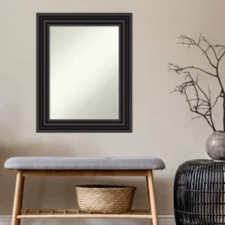 24" X 30" Non-Beveled Colonial Bathroom Wall Mirror Black - Amanti Art 14 24" X 30" Non-Beveled Colonial Bathroom Wall Mirror Black - Amanti Art -Home Furniture GUEST 9db9c5b8 7a3d 4f9b aa00 e72138ac2306 1