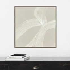 22" X 22" On The Same Wavelength II By Isabelle Z Framed Canvas Wall Art Gray Wash - Amanti Art -Home Furniture GUEST 9eb6d918 e66a 45cb b357 45e97f5ee8a9